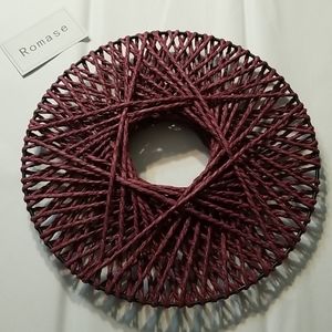Romase Burgundy Rattan wheel